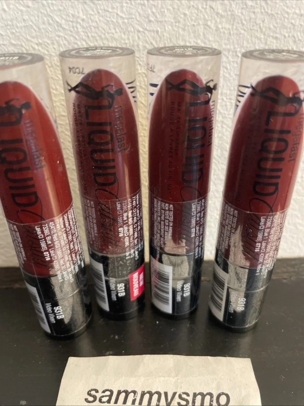 Wet n Wild Megalast Liquid Catsuit 931B Video Vixen Lipstick x4
